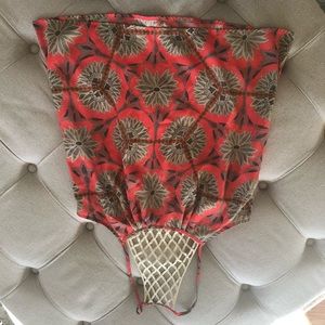 Multicolor tank with crochet back